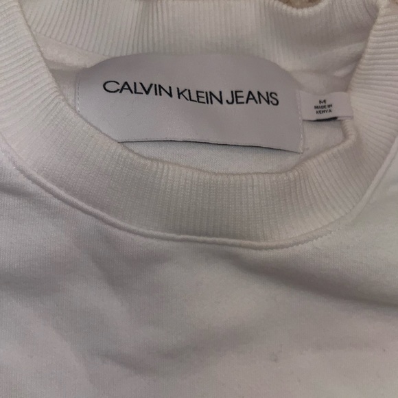 Calvin Klein White Crewneck Sweater - Picture 3 of 3